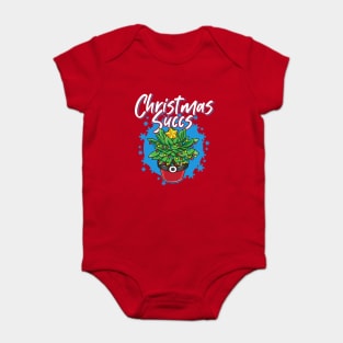 Christmas Succs Hilarious Xmas Succulents Pun Baby Bodysuit